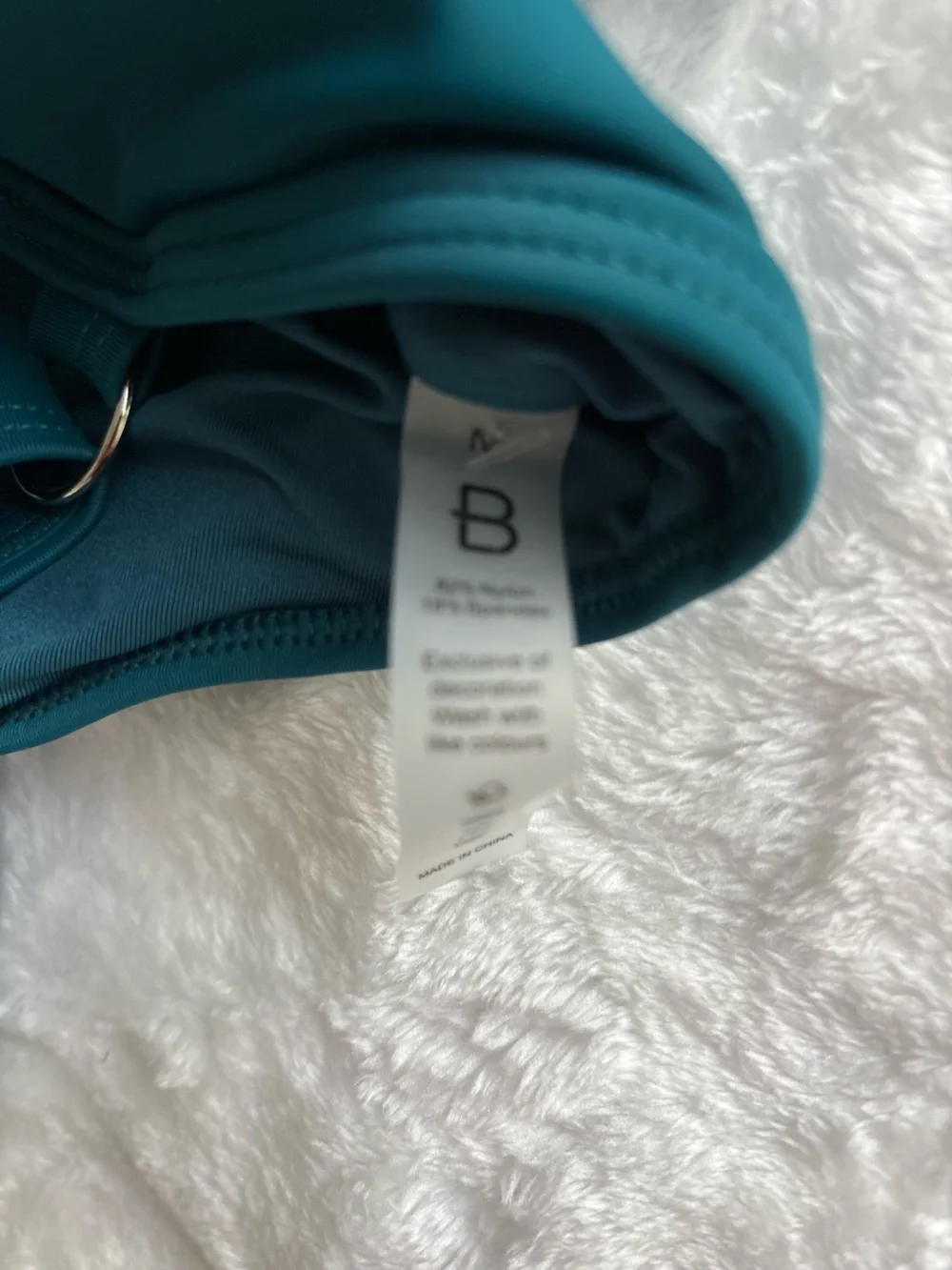 Blooming Jelly Size M Women’s Teal Mesh Detail Tummy Control One-Piece Swimsuit